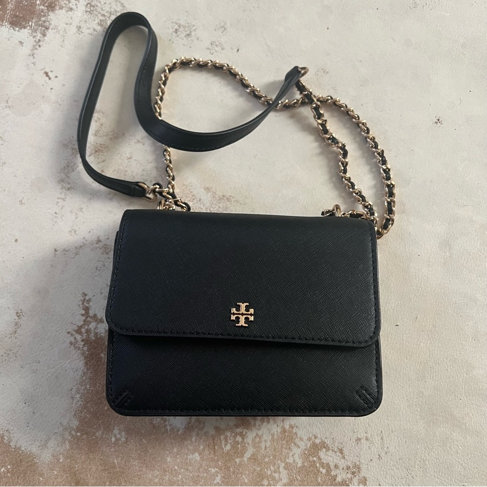 Tory Burch Black Leather Crossbody Bag